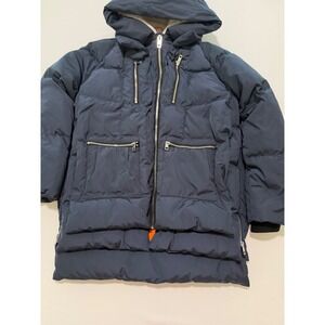 Orolay Kids Down Coat Navy Blue Puffer Jacket Fleece Hood 140 10-11Y YRF092T